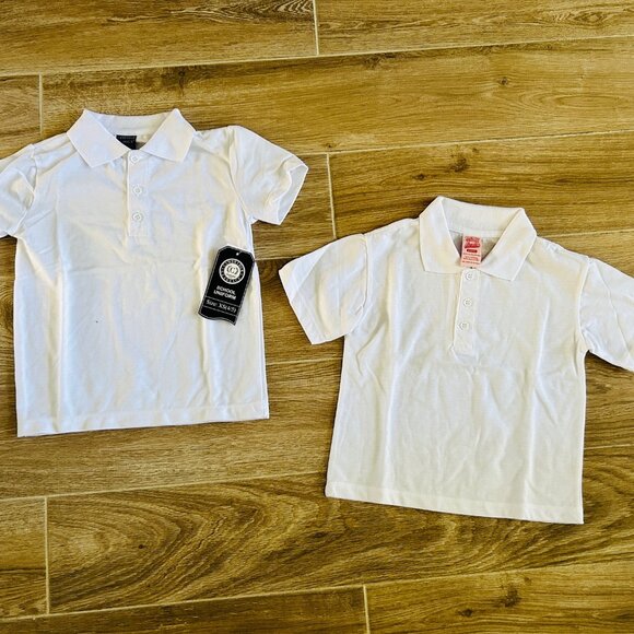 Bundle Lot 2 School uniform white Shirts Size 4 - Picture 1 of 4